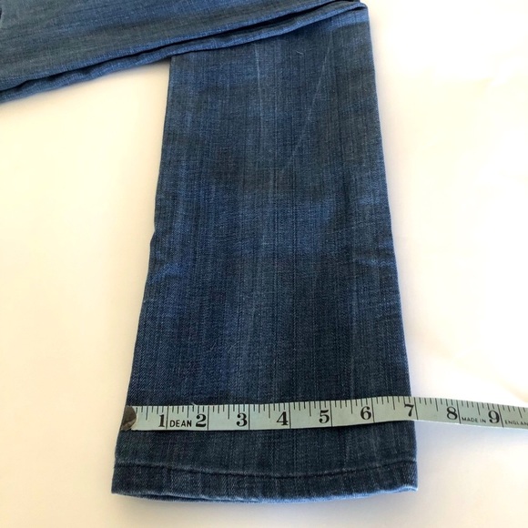 7 For All Mankind Denim Low Rise Medium Wash Straight Leg Jeans Size 25 - Picture 15 of 16